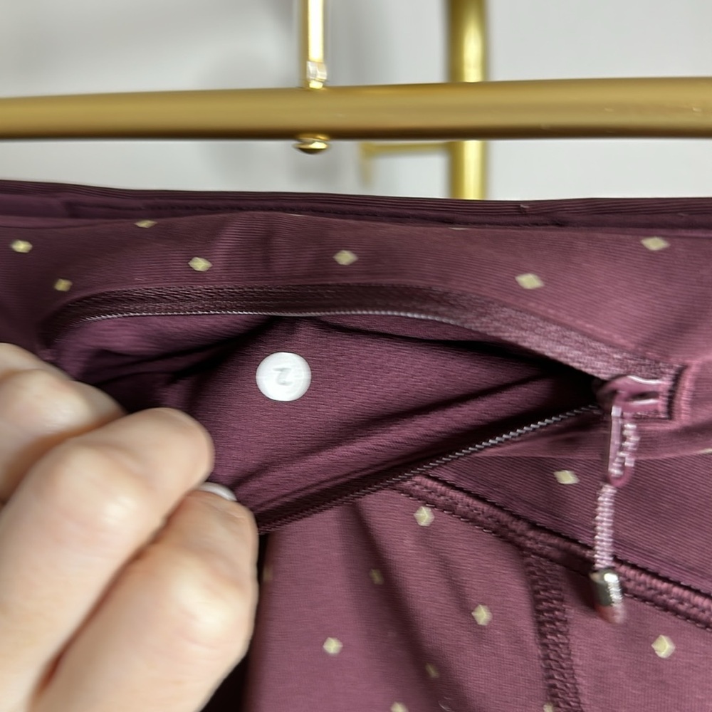 159. Lululemon Special Edition: *Nightfall Reflective Pace Rival Crop Bordeaux - Picture 12 of 12